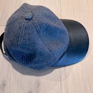Mackage leather and wool hat